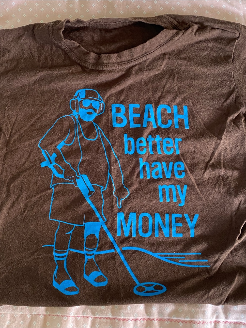 Graphic Tee with Blue Beach Print🖤🖤